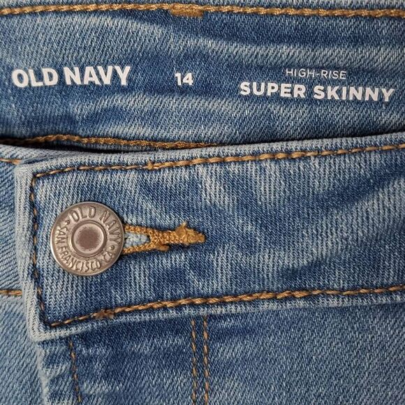 Old Navy Women's Wow High Rise Super Skinny Ankle in Medium Light Wash Denim si - Picture 5 of 7